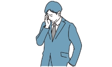 悩む男性のイラスト